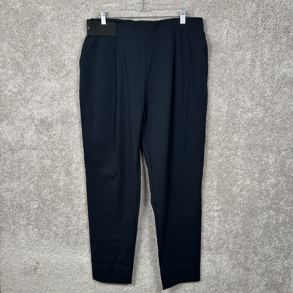 ADAY Midnight Blue Straight-Leg Tapered Navy Travel Turn It Up Trousers Pants XL